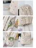 Leichter Rucksack mit Reißverschluss, floraler Print im koreanischen und japanischen Stil - Großes Fassungsvermögen für Schüler