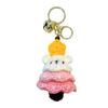 Creative New Wool Knitting Christmas Tree Bells Plush Doll Keychain Exquisite Cute Bag Decoration Pendant Couple Christmas Gift