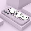 English White Cat Phone Case For Samsung Galaxy A37 A57 Liquid Silicone Cover