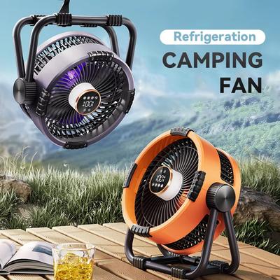 Campingventilator 20000mAh Wiederaufladbar Tragbar Outdoor Campingventilator Luftzirkulatoren Kabellos Zelt Deckenventilatoren mit Haken und Licht