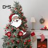 Christmas Decorations Set Santa Claus Elk Snowman Peeking Garden Yard Decorations Outdoor Xmas DIY Garden Fence Sign Ornament for Home Garden Yard