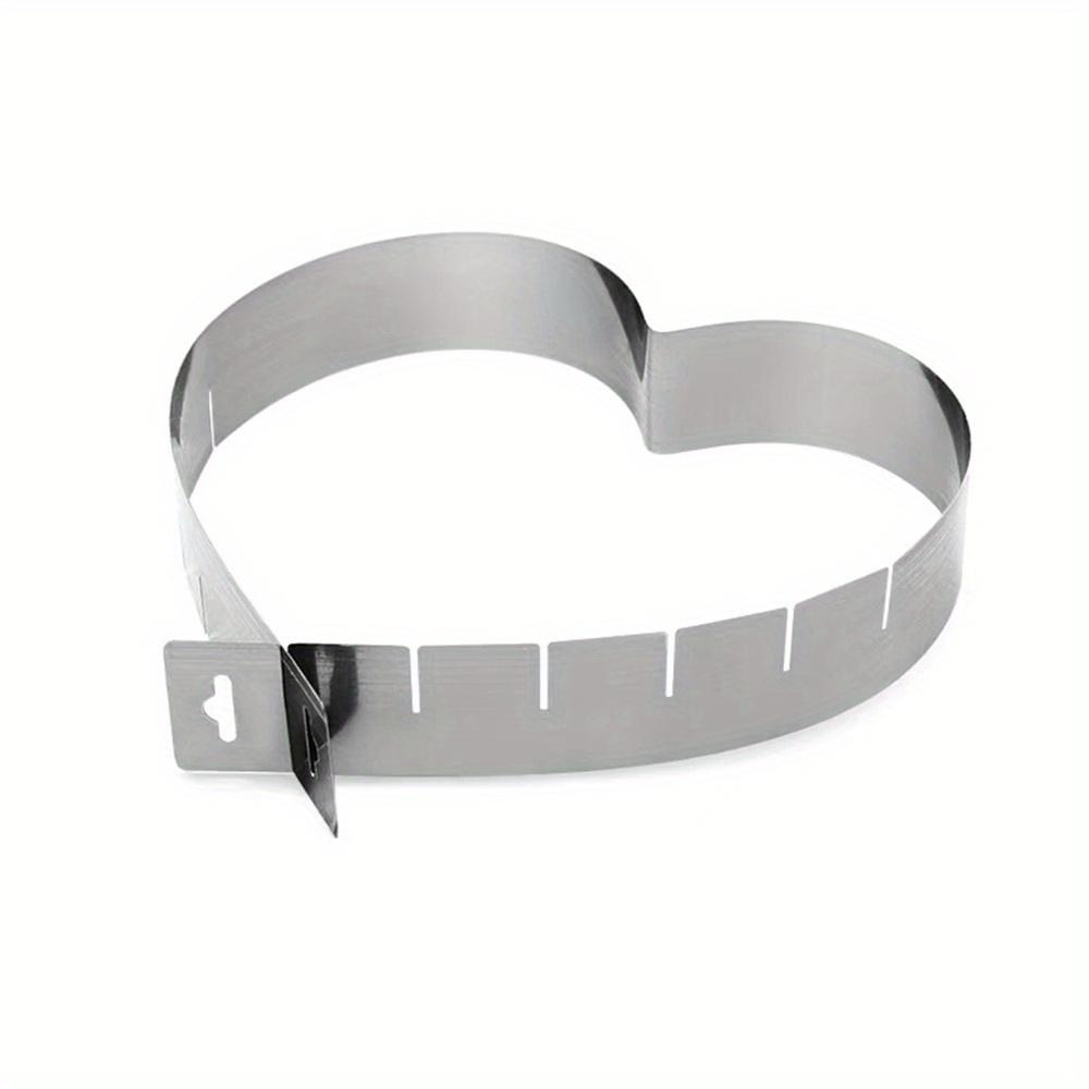 

1 шт. Регулируемая форма для торта, помадка, кондитерские изделия, форма сердца, нержавеющая сталь, мусс, выпечка, кольцо для пиццы, инструменты для украшения торта 5,5 - 10,6