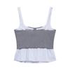 2025 Spring Women's Slim Fit Poplin Stripe Patchwork Camisole