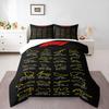 Duvet Cover Set F1 Formula 1 2025 Calendar Circuits Yellow Black Racing for Men Bedroom Decor Fan Gift