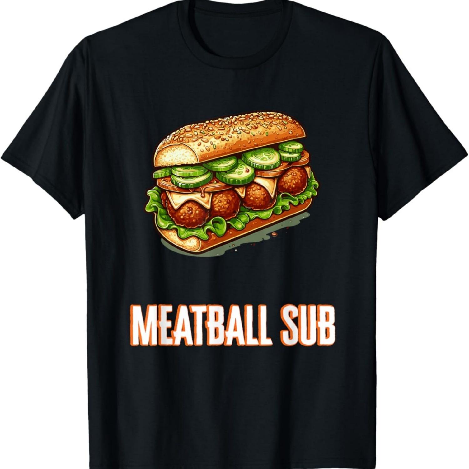 Meatball Sub Fast Food Fanatic Bite T-Shirt S