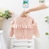 Girls Knitted Cardigan Toddler Long Sleeve Round Neck Spring Autumn