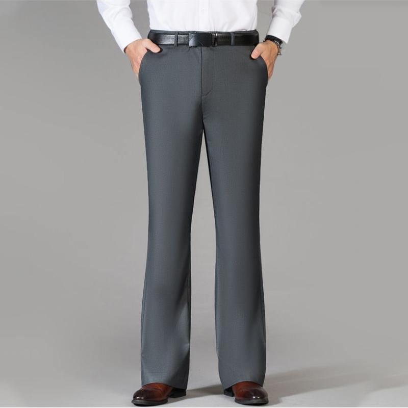Men's Plus Size Flared Dress Pants Business Office Trousers