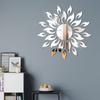 1set Sun Design Mirror Surface Wall Sticker, Self Adhesive Decorative Mirror For Home Decor