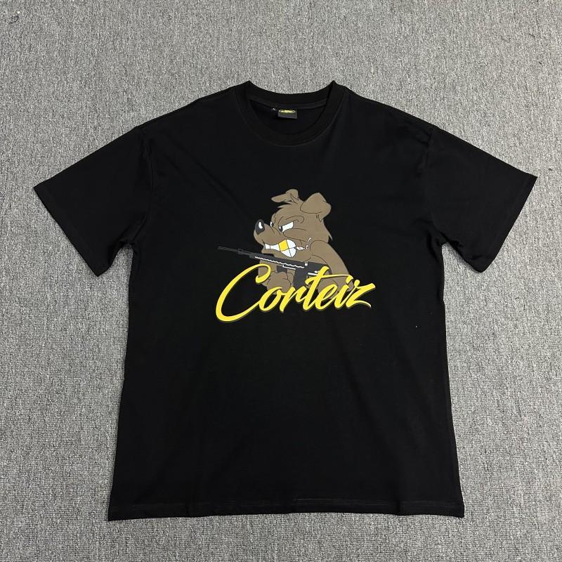 Set di magliette a maniche corte basic Corteiz Alcatraz con stampa Phantom per coppia