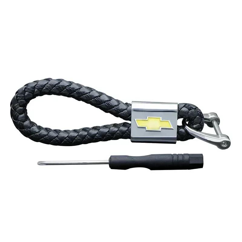 

Car Braided Rope Keyring Metal Keychain Car Accessories For Chevrolet Cruze Lacetti Captiva SS Z71 Equinox Trax Impala Spar