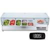 Countertop Refrigerated Salad Pizza Prep Station 150 W Glass Guard CE