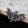 Unisex Stainless Steel Bat Pendant Necklace - Punk Halloween Gift