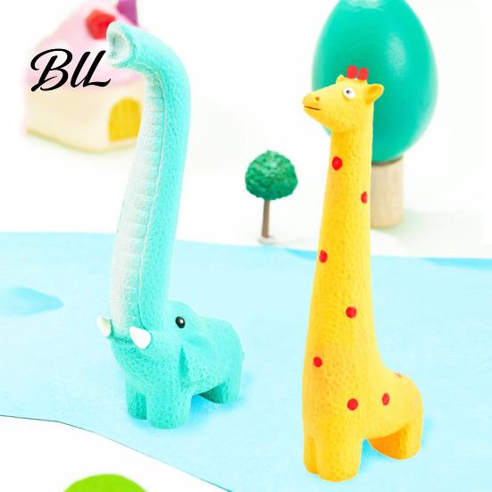 Elephant Dog Toy Latex Animal Squeaky Giraffe Dogs Chew Teeth Cleaning for Aggressive Chewers Fetch Tug-of-War