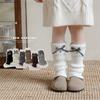 Womens Girls Lovely Leg Warmers Bows Knitted Flared Leg Sleeves Gotik Crochet Baggy Cuffs Ankle Heap Socks Streetwear