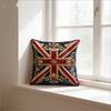 2D Gedruckte Luxus Union Jack Kissenbezug Vintage Barock Gold Effekt Weicher Dekokissenbezug Für UK Heimdeko Geschenk