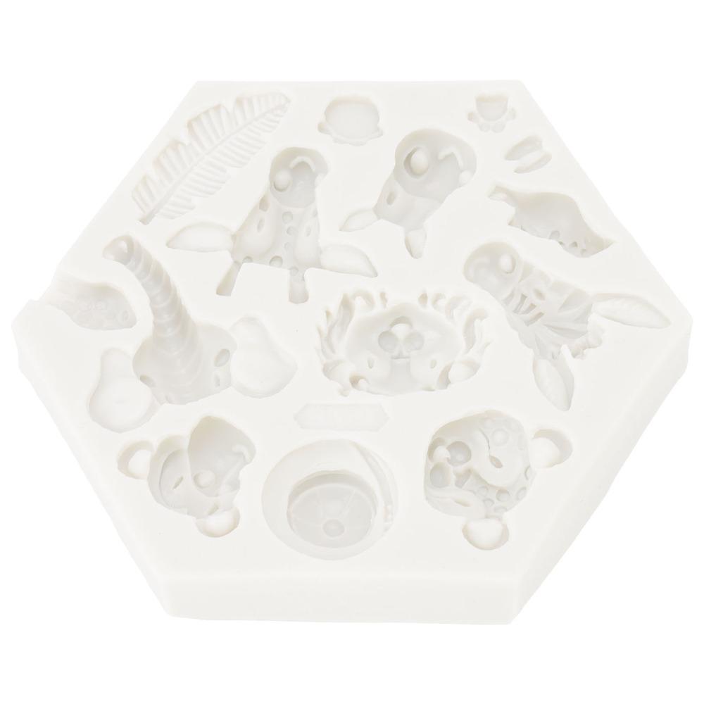 Silicone Silicone Baking Mold Forest Animal Design Flexible Soft Animal Shape Mold Easy Demoulding Leaf Cake Decorating Mold
