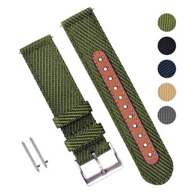 Curele de încheietură universale din nailon pentru ceasuri Rolex Bărbați Femei 18/20/22mm Curea de ceas din nailon țesut cu piele Brățară cu eliberare rapidă Centură
