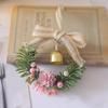 Wall Ornaments Christmas Garland Green Leaf Hanging Wreath Christmas Wreath Bell Pendant  Gift