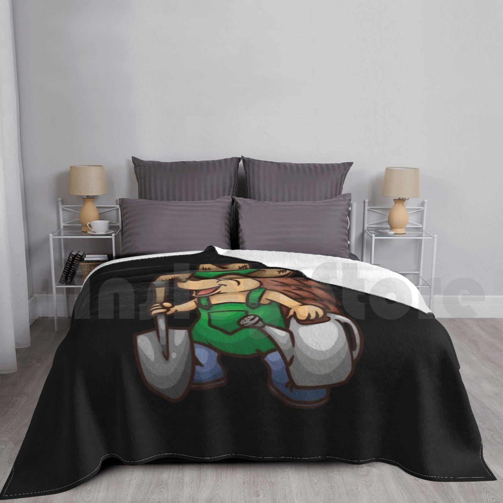 Gardening-Hedgehog Gardener Blanket For Sofa Bed Travel Hedgehog Gardener Hedgehog Gardener Gardening Plants Size: 75*100cm, Weight: 230 GSM