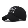 M Letter Embroidery Wide Brim Baseball Hat Sun Protection Cap For Use Outdoor