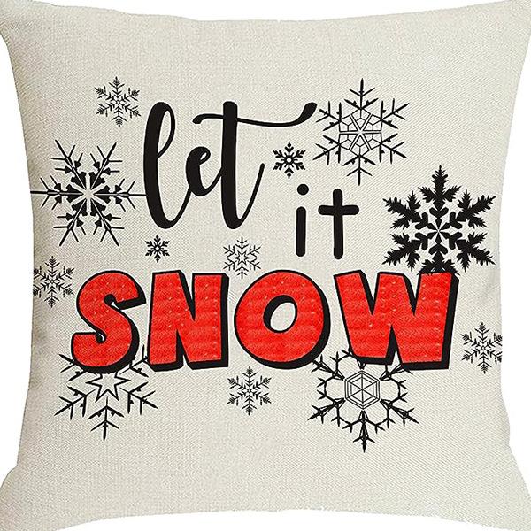 Christmas Cartoon Pillowcase Set Set of Four Home Living Room Decoration Pillowcase Backrest Pad Car Waist