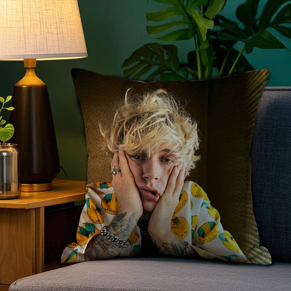 M-Maskingevär K-Kelly Örngott Plyschtyg Mjukt Dubbelsidigt Tryck Soffakuddfodral Prydnadskuddfodral