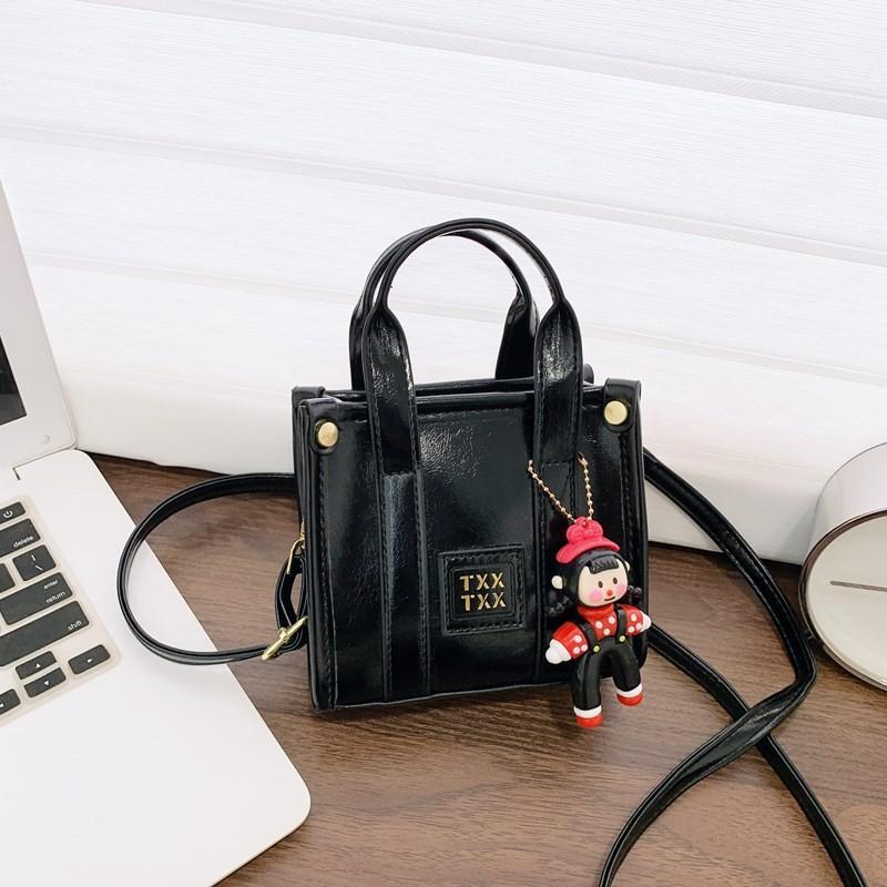 English Solid Letters Color Smooth Satchel Durable Kids Small Bag Crossbody