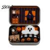 Compact Desktop Soft Decoration Mini Ghost Tin Box Set, Little Pocket Cute In A Box, Decorative Metal Storage Case Halloween Miniature Scene
