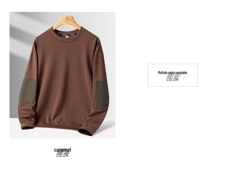 Herren Übergröße Baumwolle Rundhals Langarm Pullover