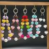 Heart-Shaped Beaded Phone Lanyard and Keychain Pendant