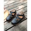 Women Platform Hollow Roman Sandals, Round Toe Wedge Heel Breathable Comfort Casual Shoes