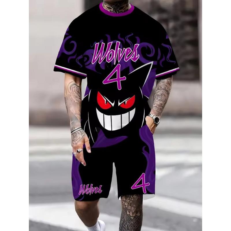 2025 Summer New 3D Printed Men's Set Short Sleeve Shorts Outdoor Clothing Comfortable, Soft, Breathable