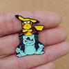 Pikachu Enamel Pins Kawaii Bulbasaur Brooch Collecting Lapel Badges Men Women Fashion Jewelry Gifts Adorn Backpack Hat