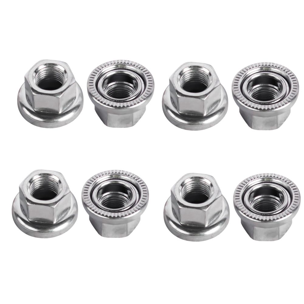 8PCS Steel Bike Wheel Axle Nuts Bike Wheel Hub Nut  Bicycle Wheel Axle Repair and Replacement