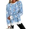 Women's Casual Lace Print Crewneck Sweatshirt Long Sleeve Pullover Top for Everyday Wear