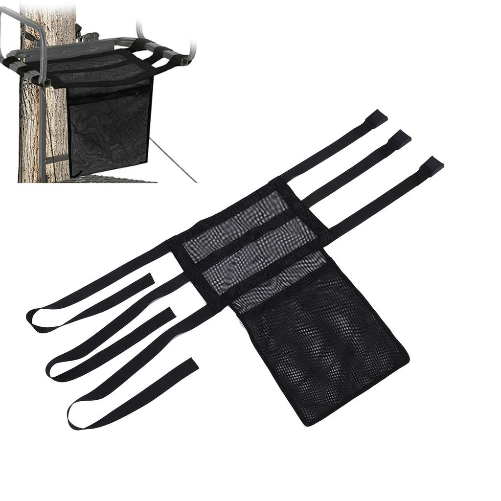 Treestand Seating Mesh Fabric 3 Locking Buckles Tree Stand Seating Replacement with Storage Pouch