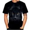 Summer New Panther Print T-shirt Men's Women's Animal Pattern Short Sleeve Casual Street Men's Tops O-Neck Quick Drying T-shirts