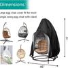Thickened Oxford Cloth Outdoor Hanging Basket Chair Cover, Courtyard Furniture, Waterproof, Sunscreen, Dustproof Swing Chair Cover