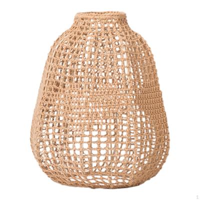 Ručně vyráběný kryt stropní lucerny, tkané stínidlo závěsného svítidla do kuchyně