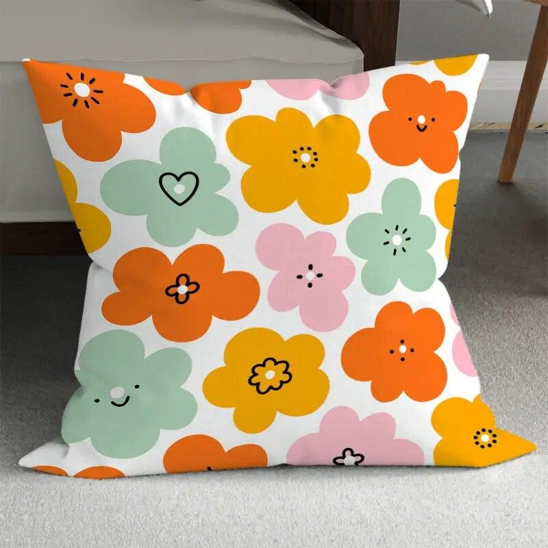 Spring Beautiful Pillowcase Abstract Floral  Living Room  Bed Sofa