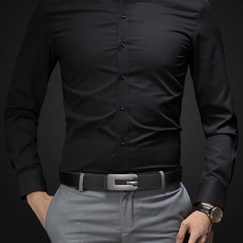 Men's Genuine Leather Automatic Buckle Belt