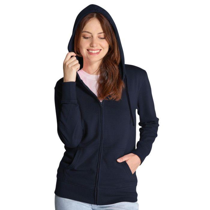 Sweat à Capuche Zippé Femme Casual – Bleu marine - Mode et Confort - Bleu
