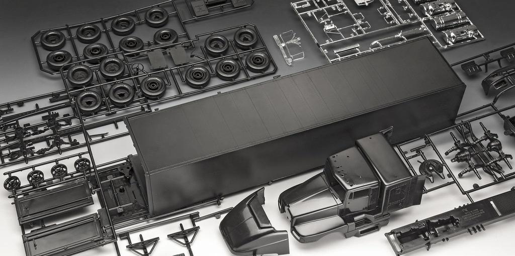 Model de camion de turism german la nivel înalt, aniversarea a 50 de ani, model plastic 07731, 1/32 AC/DC (Mașină)