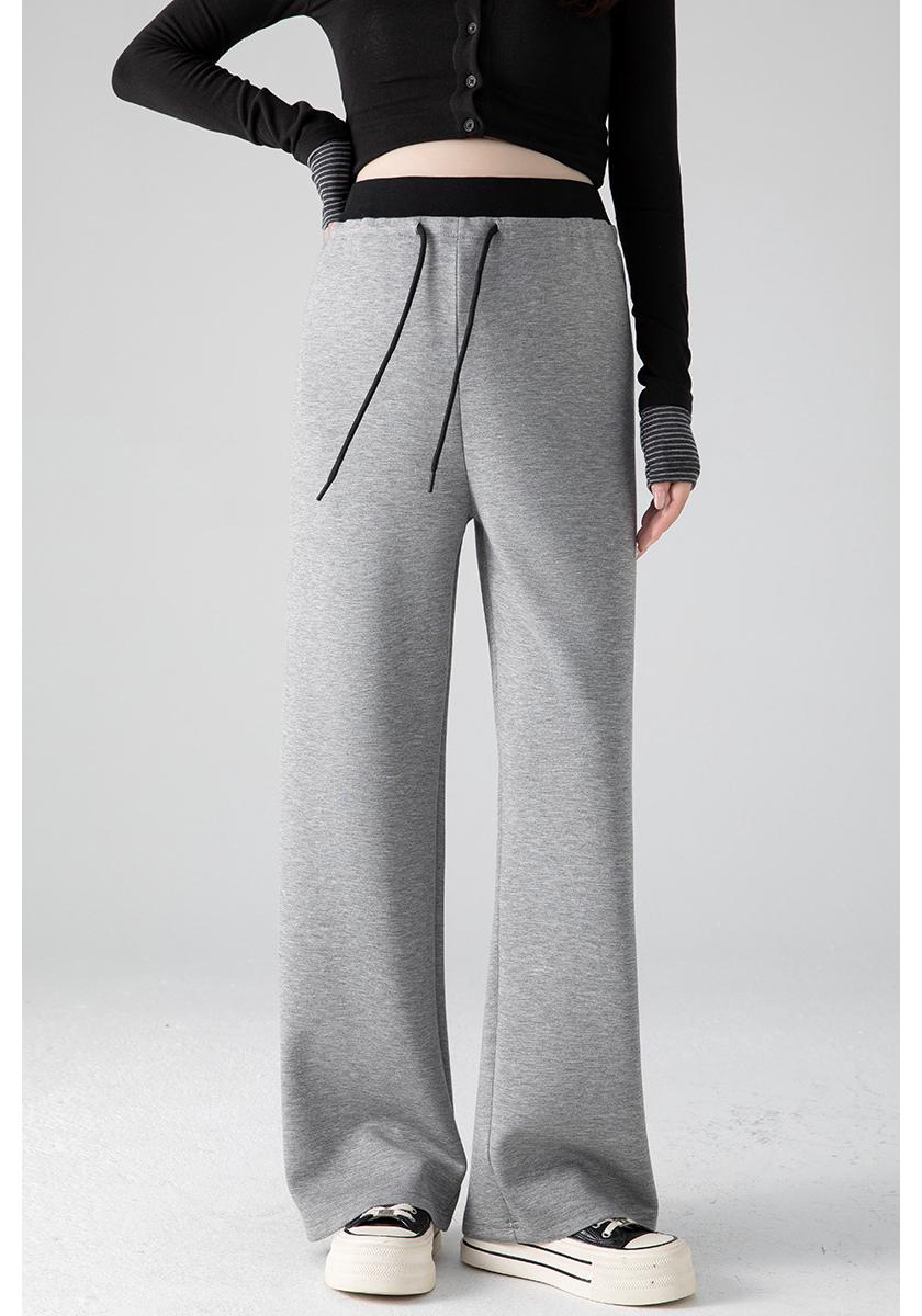 

Spring 2026 Maternity Wide-Leg Pants: High Waist, Belly Support, Drawstring, Loose Fit for Postpartum Wear, Casual and Slimming. M світло-сірий колір