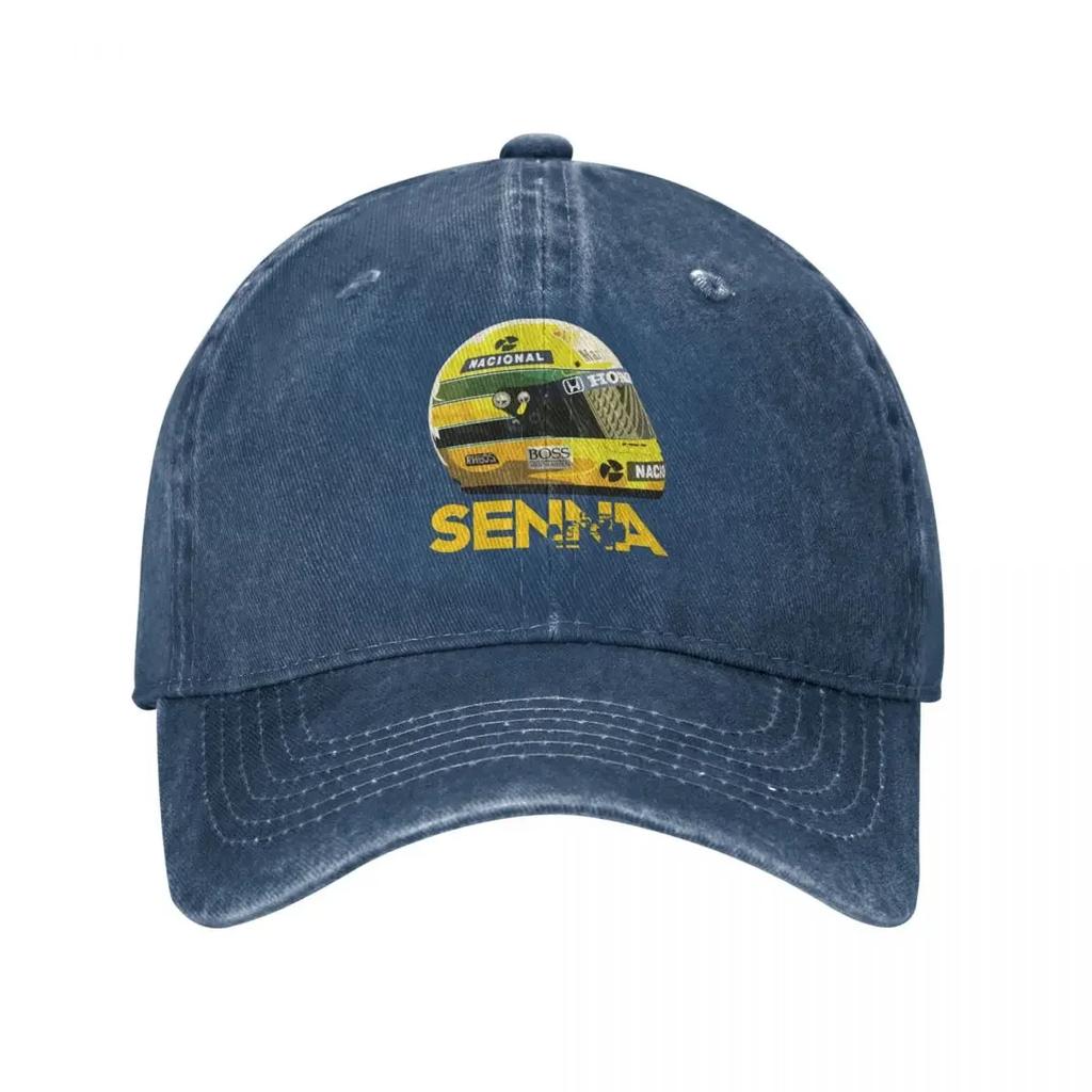 Ayrton Senna Helmet Racing Baseball Caps Vintage Distressed Washed Sun Cap Unisex Style Outdoor Workouts Hats Cap