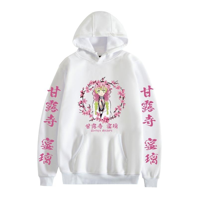 Kanroji Mitsuri Japanese Animation Hoodie Men Women Harajuku Pullover Street Wear Unisex Autumn Winter Plushed Brand Sweater