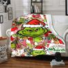 Grinch Christmas Decorations Blanket Soft Throw Blanket For Home Bedroom Bed Sofa Travel Office Solid Christmas Blanket