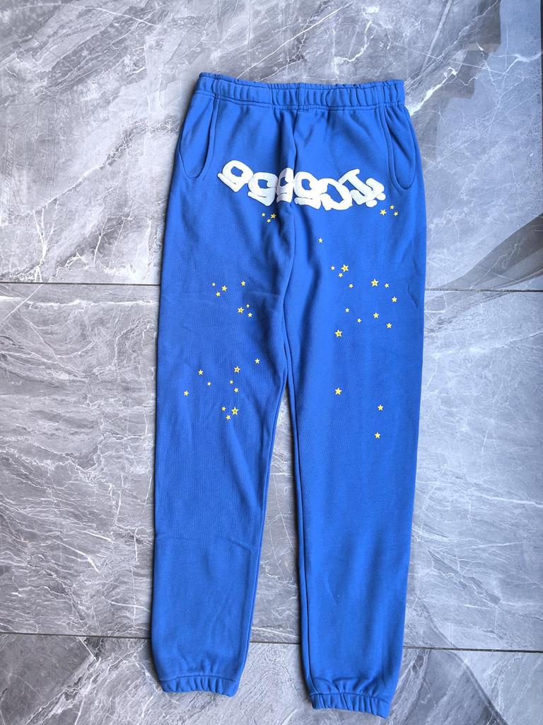 Sp5der 555555 Unisex Spinnennetz-Hoodie mit Schaumstoff-Schriftzug