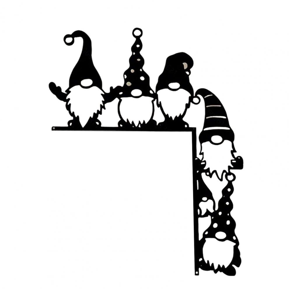 Halloweenská rohová cedule na dveře Kovová čarodějnice Kočka Netopýr Duch Pavučina Ozdoba na dveře Vnitřní dekorace na dveře Okenní rám