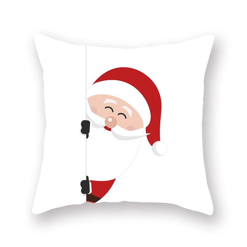 Cartoon Print Christmas Pillow Holiday Decoration Sofa Pillow Case Christmas Cushion